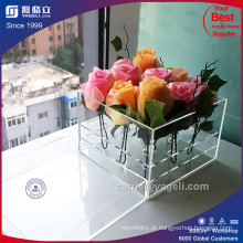 Fábrica de luxo romântico claro acrílico caixa de 9 rosas